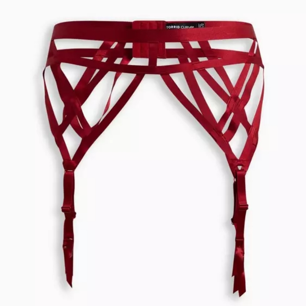 TORRID 3X Sexy Overt Strappy Garter - Red